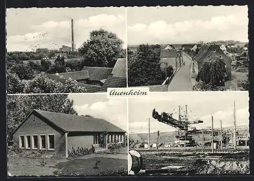 AK Auenheim / Erft, Ortspartie, Kran, Strassenpartie
