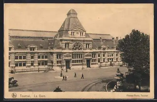 AK Tournai, La Gare, Bahnhof