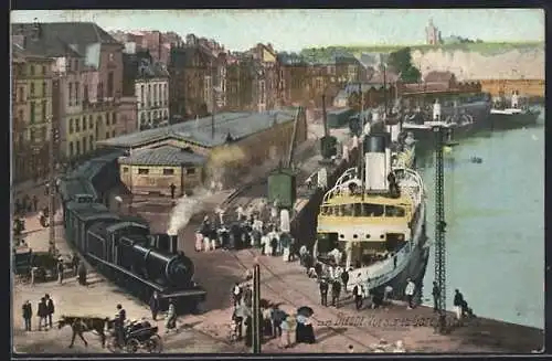 AK Dieppe, Vue sur la Gare Maritime