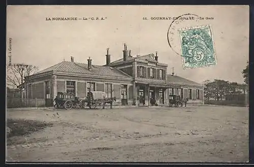 AK Gournay-en-Brave, La Gare