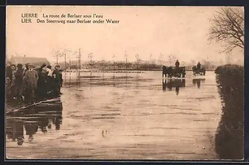 AK Lierre, La route de Berlaer sous l`eau