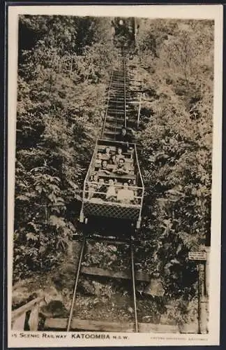 AK Katoomba /N. S. W., Scenic Railway, Bergbahn
