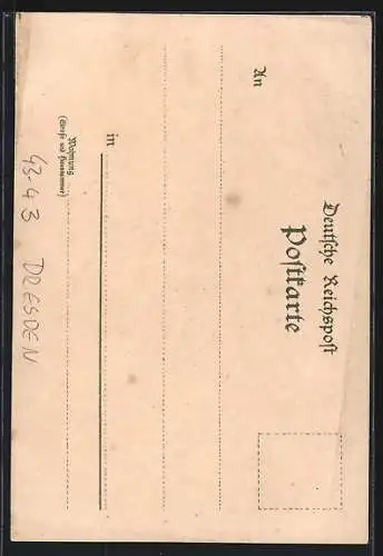 Lithographie Freie Bühne, Zuschauer beim Puppentheater