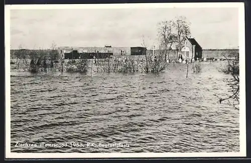 AK Zierikzee, Watersnood 1953, R.K. Begraafplaats
