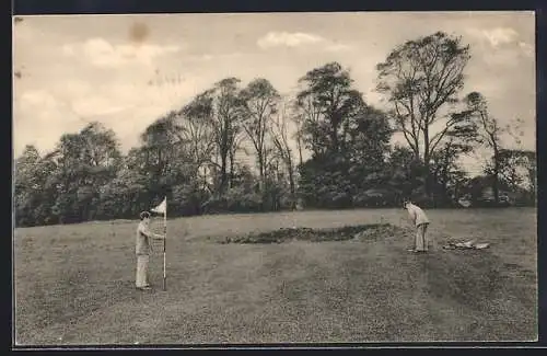 AK Thornton Heath, Golf Course, Man and Boy on the Putting Green