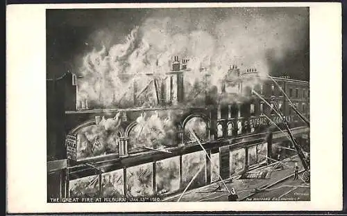 AK Kilburn, The Great Fire 1910