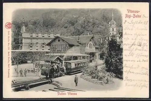 AK Vitznau, Vitznau-Rigi-Bahn an der Station im Ort