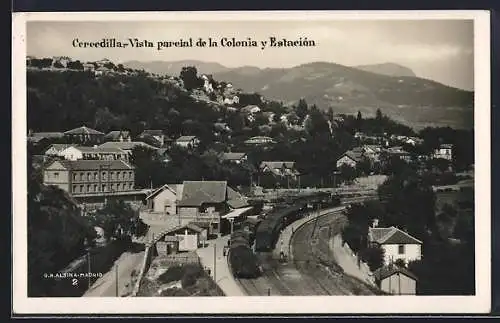 AK Cercedilla, Vista pareial de la Colonia y Estación