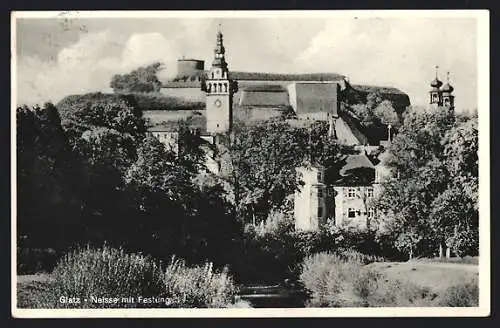 AK Glatz, Neisse mit Festung
