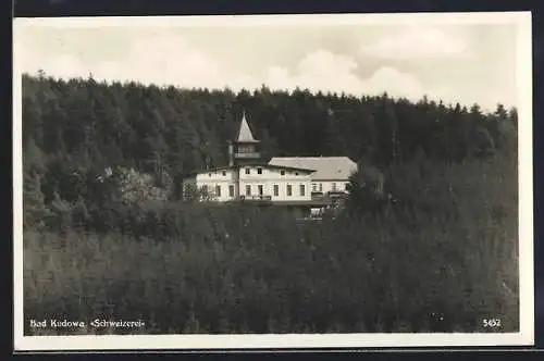 AK Bad Kudowa, Schweizerei mit Gaststätte zum Grünen Wald