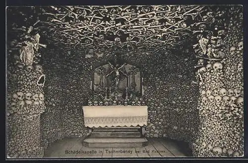 AK Tscherbeney bei Bad Kudowa, Schädelkapelle, im Jahre 1776-1804 vom Pfarrer Wenzel Tomaschek errichtet