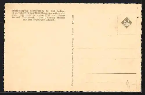 AK Tscherbeney, Altar in der Schädelkapelle, Post Mortem