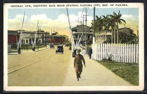 AK Panama City, Central Ave., Fronting Rail Road Station