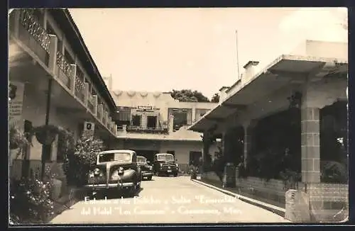 AK Cuernovoco, Mor., Entrada los Boliches u. Salón Esmeralda del Hotel Los Canarios