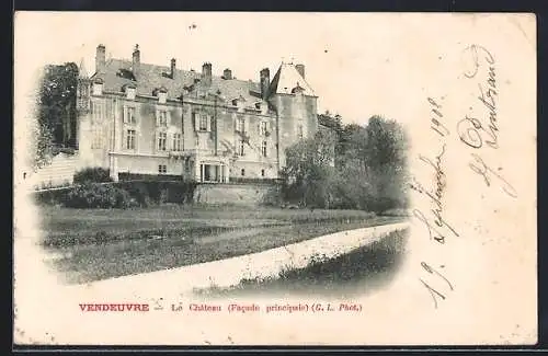 AK Vendeuvre, Le Château, facade principale