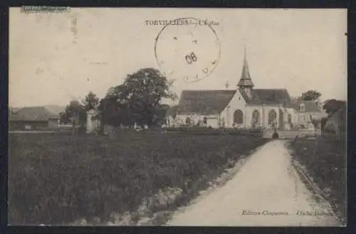 AK Torvilliers, L`église et le chemin rural