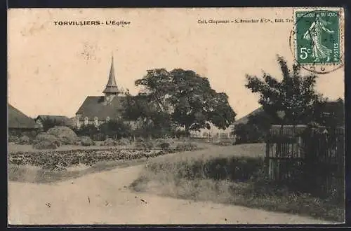 AK Torvilliers, L`Église et le chemin rural