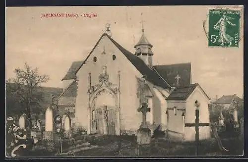 AK Javernant, L`Église et le cimetière attenant