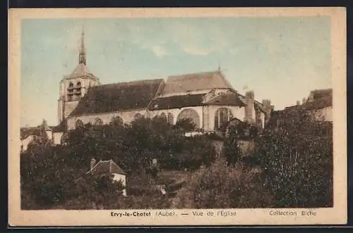 AK Ervy-le-Châtel, Vue de l`Église