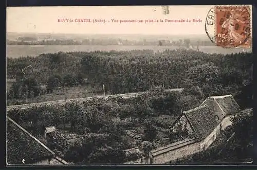 AK Ervy-le-Châtel, Vue panoramique prise de la Promenade du Berle