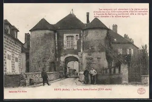 AK Ervy, La Porte Saint-Nicolas, XIVe siècle