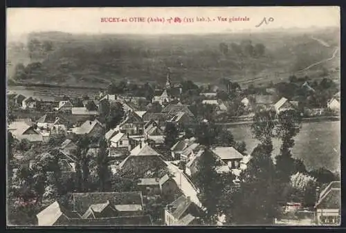 AK Bucey-en-Othe, Vue générale du village et des collines environnantes