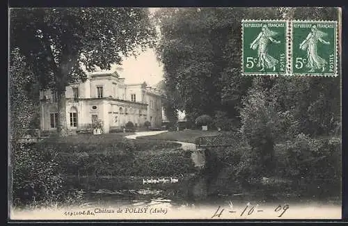 AK Polisy, Château de Polisy et son jardin élégant