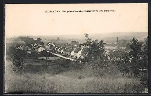 AK Plaines, Vue générale des Bâtiments des Ouvriers
