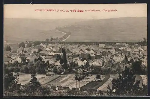 AK Mussy-sur-Seine, Vue générale du village et des environs champêtres