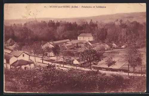 AK Mussy-sur-Seine, Pointeries et Tréfileries