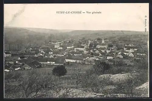 AK Vitry-le-Croisé, Vue générale