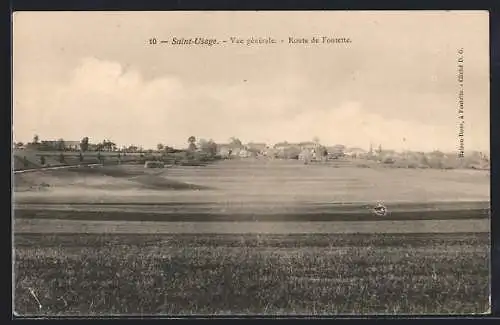 AK Saint-Usage, Vue générale, Route de Fontette