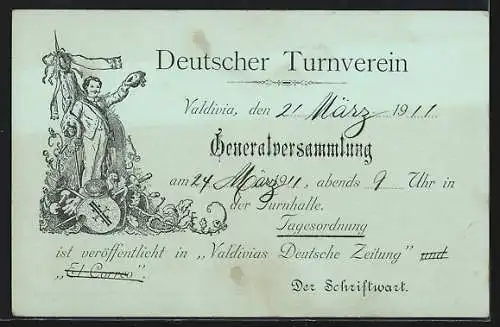 AK Santiago, Deutscher Gesang-Verein Frohsinn, Ausserordentliche Versammlung