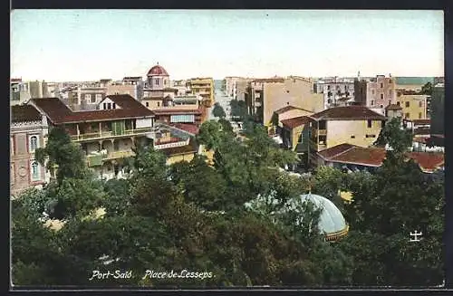 AK Port-Said, Place de Lesseps