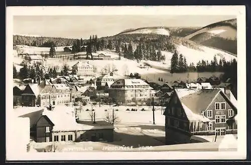 AK Spindelmühle / Spindleruv Mlyn, Ortsansicht im Winter