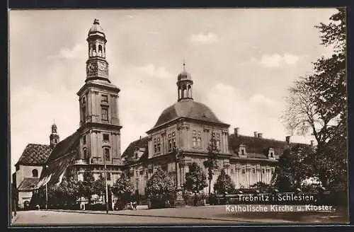 AK Trebnitz i. Schlesien, Kath. Kirche u. Kloster
