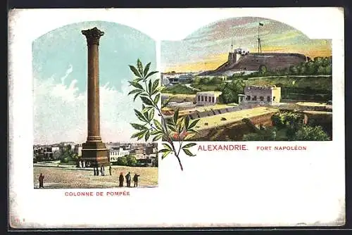 AK Alexandrie, Fort Napolèon, Colonne de Pompèe