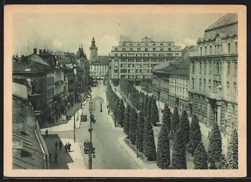 AK Lemberg, Akademiestrasse aus der Vogelschau