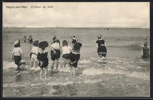 AK Heyst-sur-Mer, Enfants au bain