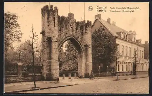 AK Courtrai, Porte triomphale (Groeninghe)