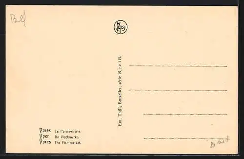 AK Ypres, La Poissonnerie