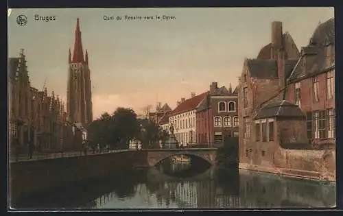 AK Bruges, Quai du Rosaire vers le Dyver