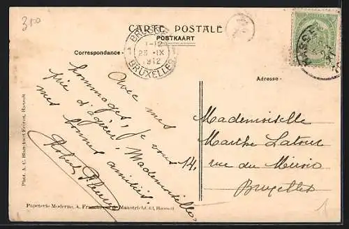 AK Hasselt, Place Léopold, Monument du Boerenkrijg