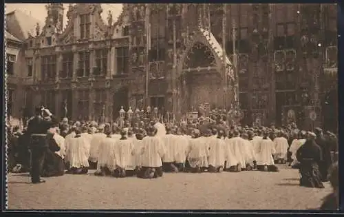 AK Bruges, Procession du Saint-Sang, La Benediction