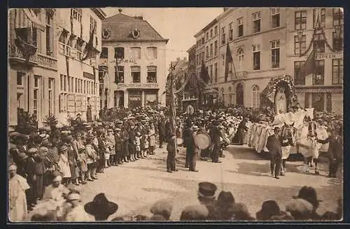 AK Hasselt, Processie der zevenjarige feesten van O. L. Vrouw Virga-Jesse, Maria Onbevlekt ontvangen, Fam. Frijns