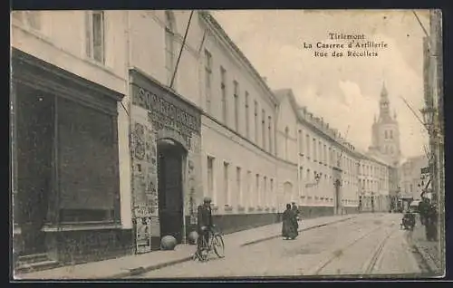 AK Tirlemont, La Caserne d`Artillerie, Rue des Récollets