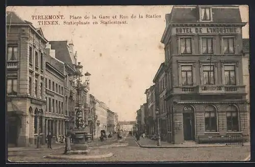 AK Tirlemont, Place de la Gare et Rue de la Station