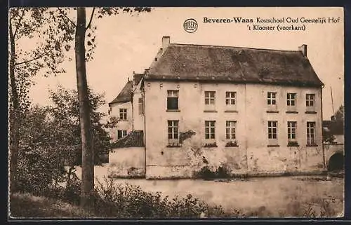 AK Beveren-Waas, Kostschool Oud Geestelijk Hof, `t Klooster, voorkant