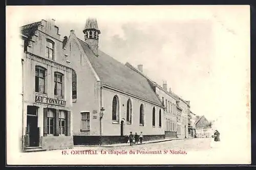 AK Courtrai, La chapelle du Pensionnat St-Nicolas