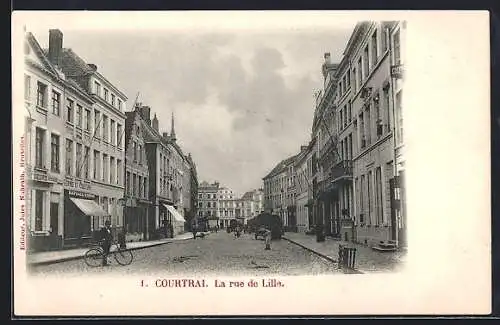 AK Courtrai, La rue de Lille